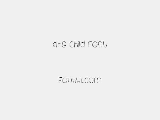 dhe child font