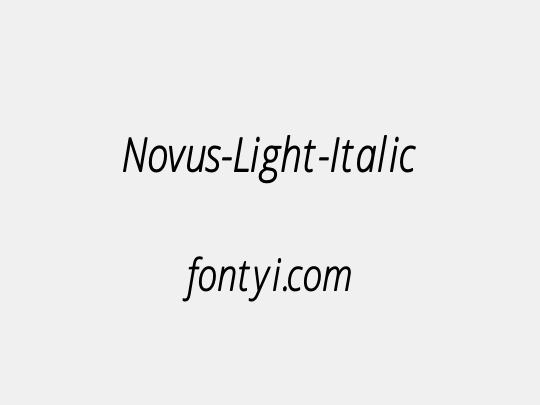Novus-Light-Italic