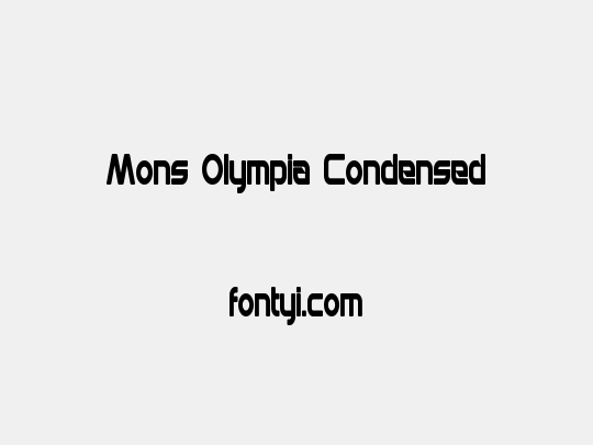 Mons Olympia Condensed