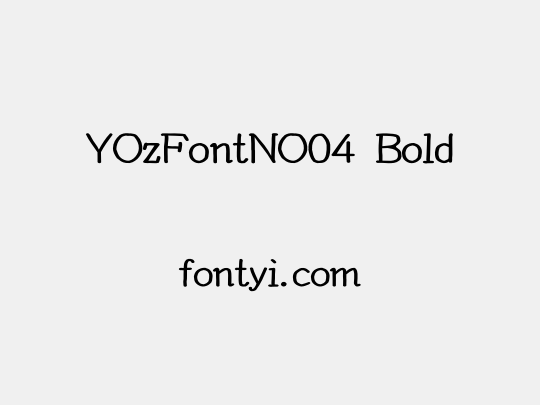 YOzFontNO04 Bold