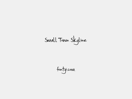 Small Town Skyline
