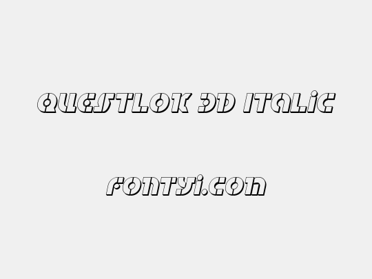 Questlok 3D Italic