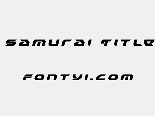 Royal Samurai Title Italic