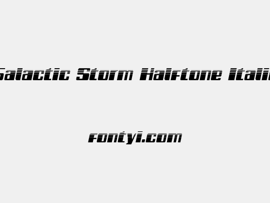 Galactic Storm Halftone Italic