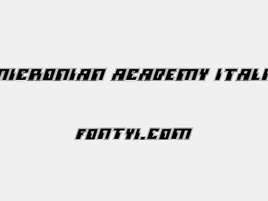 Micronian Academy Italic