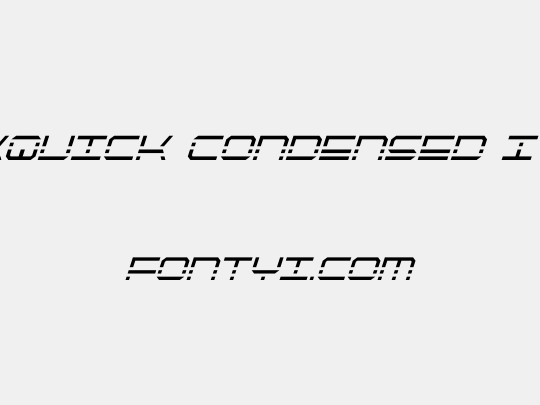 QuickQuick Condensed Italic