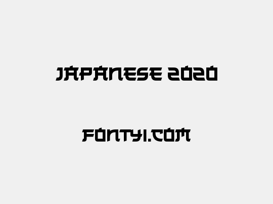 Japanese 2020