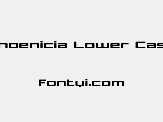Phoenicia Lower Case