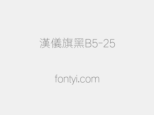 漢儀旗黑B5-25