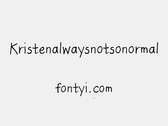 Kristenalwaysnotsonormal