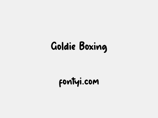 Goldie Boxing