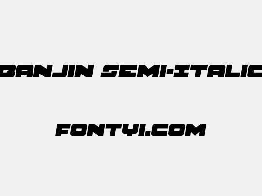 Banjin Semi-Italic