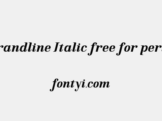 Grandline Italic free for perso