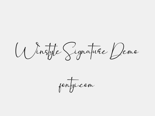 Winstyle Signature Demo