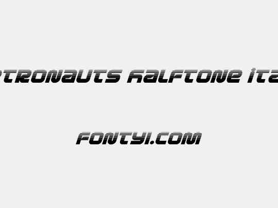 Metronauts Halftone Italic