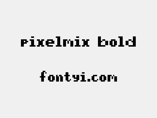 pixelmix bold