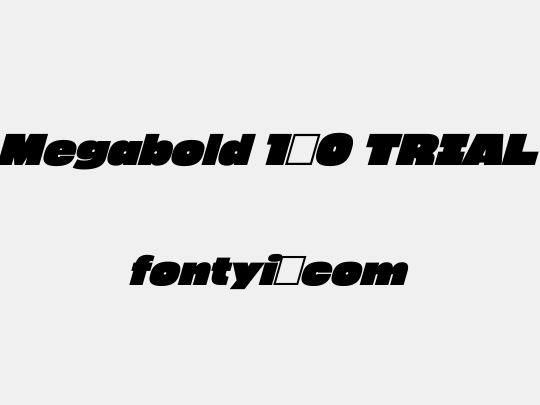Megabold 1.0 TRIAL