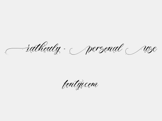 Rathouly - Personal Use