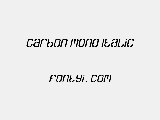 Carbon Mono Italic