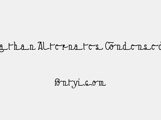 Nathan Alternates Condensed