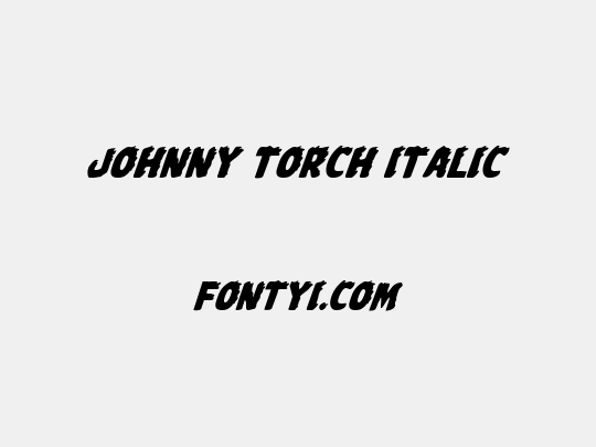 Johnny Torch Italic