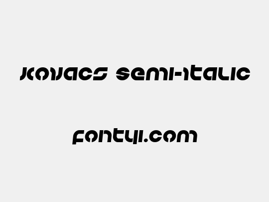 Kovacs Semi-Italic