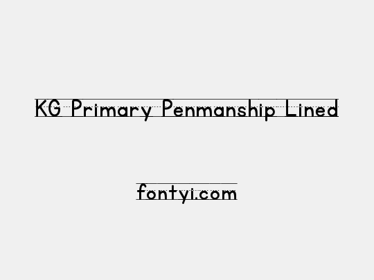 KG Primary Penmanship Lined