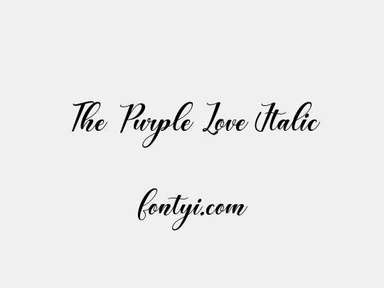 The Purple Love Italic