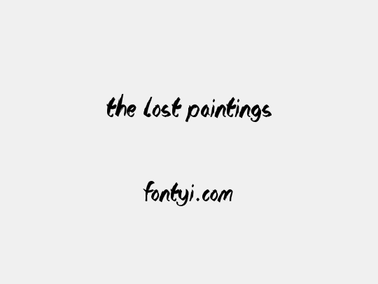 The Lost Paintings
