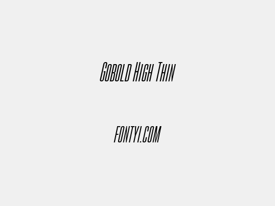 Gobold High Thin