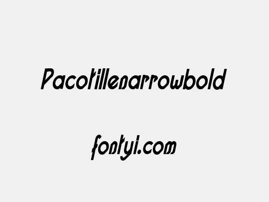 Pacotillenarrowbold