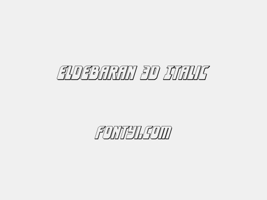 Eldebaran 3D Italic