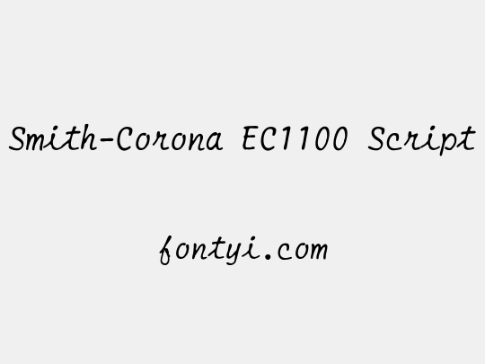 Smith-Corona EC1100 Script