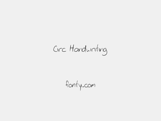 Circ Handwriting