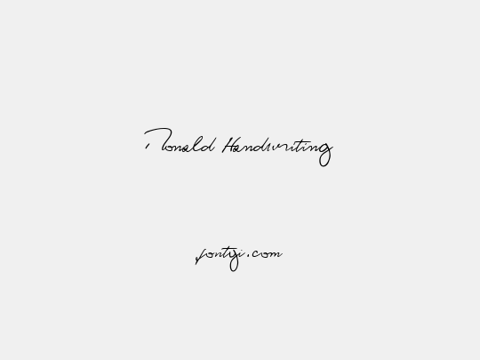 Ronald Handwriting