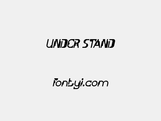 UNDER STAND