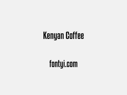 Kenyan Coffee