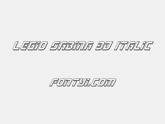 Legio Sabina 3D Italic