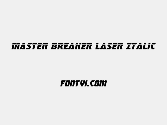 Master Breaker Laser Italic
