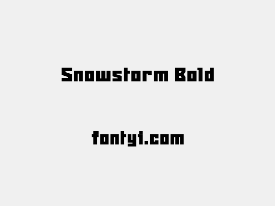 Snowstorm Bold