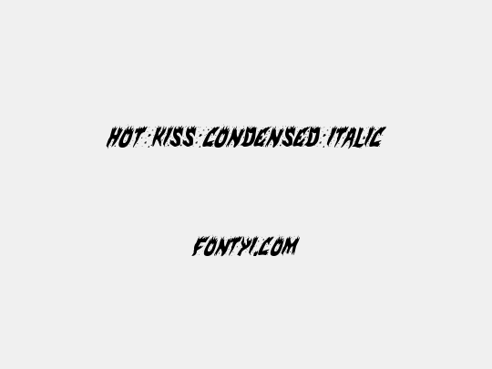 Hot Kiss Condensed Italic