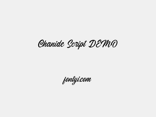 Chanide Script DEMO