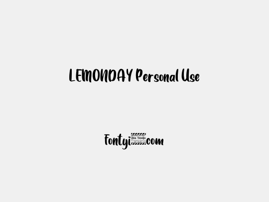 LEMONDAY Personal Use