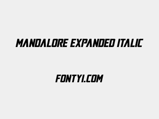 Mandalore Expanded Italic