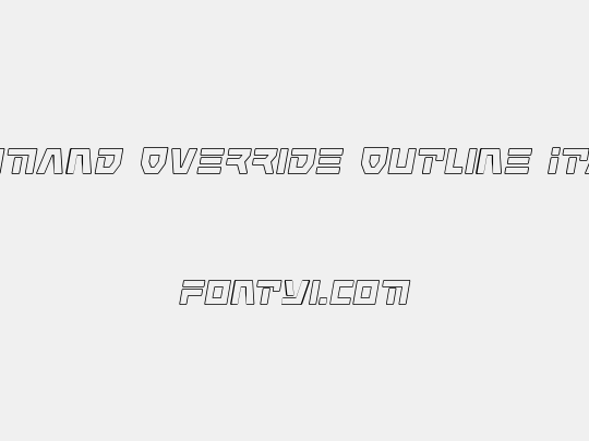 Command Override Outline Italic