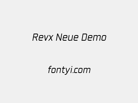 Revx Neue Demo