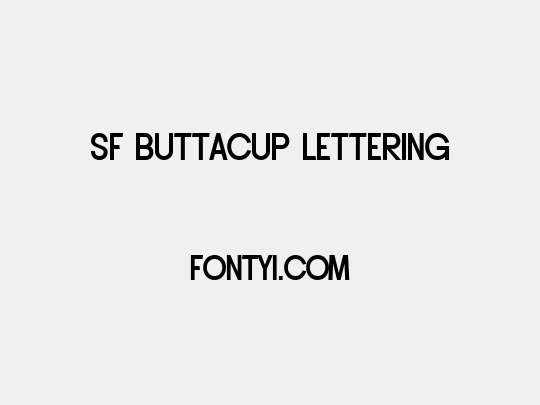 SF Buttacup Lettering
