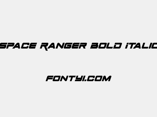 Space Ranger Bold Italic