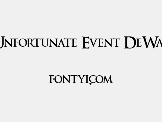 An Unfortunate Event DeWarped