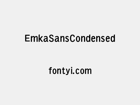 EmkaSansCondensed
